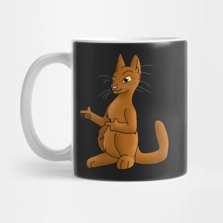 Transparent Winking Finger Guns Kitty Mug